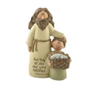 Fenteer Figurine de Jésus avec les enfants, cadeau religieux, sculpture décorative d'intérieur en résine, idéale pour une pendaison de crémaillère ou un