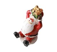 Fenteer Figurine de Noël Ornement Bonhomme de Neige Statue Miniature Décoration Résine Fonction Compacte Adaptée pour Chambre Fête Cadeau Diorama, Style I