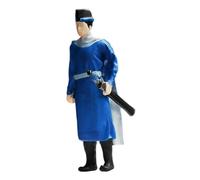 Fenteer Figurine Miniature Personnage Ancien Chinois Résine 1/64 Modèle Train Architectural Ornement Diorama Adapté à La Décoration Maison Photographie Éducat, 2.8 Cm