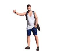 Fenteer Figurine Miniature Statuette Humaine Décoration de Modèle pour Train Figurine de Diorama pour Ajouter de La Vie Convenable pour Aménagement A, Man Taking A Taxi