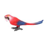 Fenteer Figurine Oiseau Miniature Sculptée Sculpture Décorative PVC Modèle Animal Parfait pour Décoration de Jardin Jeux Éducatifs Fête Maison Bureau, Rouge