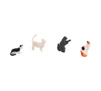 Fenteer Figurines Miniatures d'animaux à l'échelle 1/64, Mini-Objets de Collection, Simulation réaliste, décor de scène Miniature pour dioramas et, Chat