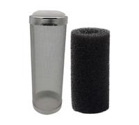 Fenteer Filtre en Acier Inoxydable pour Aquarium avec éponge, Dispositif de Protection pour Crevettes, L