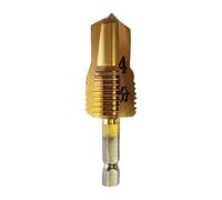 Fenteer Foret Étagé Alésoir de Plomberie Extenseur de Tube Mèche D'Expansion Outil Professionnel En Métal Approprié pour La Réparation de Tuyaux PPR, or, 4 Points 20 Tubes