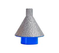 Fenteer Fraise à Chanfreiner Fraise à Biseauter et Foret Diamanté Outil de Finition pour Agrandir Les Ouvertures de Trous Adapté pour Les Carreleurs sur Céra, 38mm