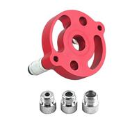 Fenteer Gabarit de Perçage Autocentrant Vertical Kit Gabarit de Cheville Guide de Perçage pour Bois Fonction Autocentrante Matériau Alliage D'Aluminium pour M, Rouge, 3