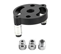 Fenteer Gabarit de Perçage Autocentrant Vertical Kit Gabarit de Cheville Guide de Perçage pour Bois Fonction Autocentrante Matériau Alliage D'Aluminium pour M, Noir, 3