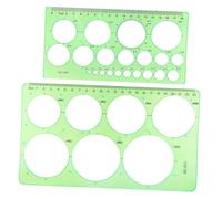 Fenteer Gabarits de, règles à dessin, gabarits de mesure portables creux en forme de cercle pour designers et ingénieurs, 2 Pièces