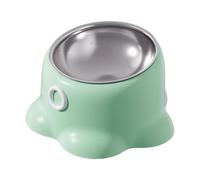 Fenteer Gamelle Chat Inclinée Antidérapante en Acier Inoxydable pour Alimentation Eau Distribution Facile à Nettoyer Adaptée Aux Chats Chiens Petits Animaux I, Vert