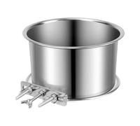 Fenteer Gamelle pour Chien Bol Nourrisseur Cage Acier Inoxydable Amovible Pratique Facile à Nettoyer Convient à L'Alimentation des Chiens et Chats Domestiques, 18cmx11cm