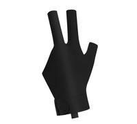 Fenteer Gant de Billard 3 Doigts pour Le Snooker, Accessoire pour La Main Gauche, Left Hand Black L