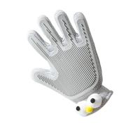 Fenteer Gant de Toilettage pour Chien et Chat Double Face en Silicone avec Design Cinq Doigts pour Brossage Bain et Démêlage Adapté Aux Animaux Domes, de Grands Yeux Mignons