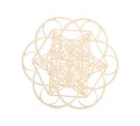 Fenteer Géométrie Art Mural Bois Ornement Sculpture Murale Décoration Méditation Design Creux Adapté pour Cadeau Décoration Maison Salon Chambre Bureau, Style B