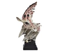 Fenteer Giraffe Tête Statue Décorative Résine Sculpture Animal Ornement Créatif Moderne Artisanat Convient pour Bureau Décoration Intérieure Cadeau Salon, Style B