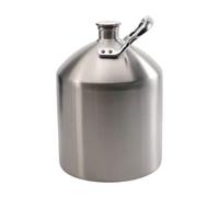 Fenteer Gourde à Bière En Acier Inoxydable 304, Professionnelle, Légère et Portable, à Simple Paroi et Robuste, avec Poignée, Idéale pour Les, Le, 5l
