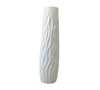 Fenteer Grand Vase de Sol Haut pour Arrangements Pot à Fleurs Moderne en PP de Qualité Apparence Haut de Gamme Approprié pour Décoration Rustique du, Blanc