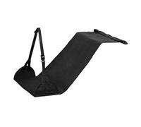 Fenteer Hamac de Pieds pour Avion Repose-Pieds de Support pour Jambes Pliable en Nylon Robuste avec Longueur Réglable Adapté pour Les Vols Longs et Le, Noir