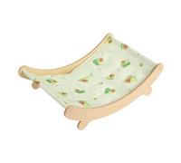 Fenteer Hamac pour Chat Lit surélevé Canapé de Repos et Chaise Longue avec Cadre en Bois et Surface Rafraîchissante Adapté pour Les Petits Animaux en, S