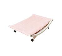 Fenteer Hammock Bed Moderne surélevé avec Cadre en Fer Élégant Tissu Respirant Chaise Longue pour Lit pour Animaux de Compagnie Adapté à L'Intéri, Rose