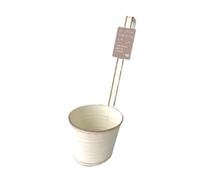 Fenteer Hanging Bucket Planter Pot de Fleur Récipient Suspendu Seau à Plantes Support avec Crochet en Moderne Convient à Balcon Jardin Fenêtre Terra, Blanc