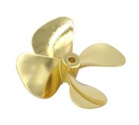 Fenteer Hélice de Bateau RC Propulseur pour Maquette Hélice en Métal et Pièce de Remplacement avec Moulage de Haute Précision Adaptée pour Les Amateurs de Ba, Positif 60 Mm