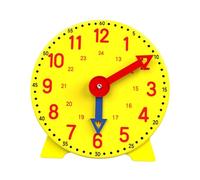 Fenteer Horloge Éducative Aide Pédagogique Essentielle Jouet D'Horloge Modèle d'apprentissage Analogique en Matériau Robuste pour Une Utilisation, 24 Heures