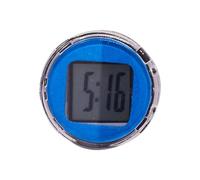 Fenteer Horloge Électronique Mini Voiture Tableau de Bord Montre Acrylique Étanche Antichoc Affichage Clair Adaptée à La Voiture Vélo Bureau 2.6cm×1cm, Bleu