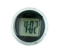 Fenteer Horloge Électronique Mini Voiture Tableau de Bord Montre Acrylique Étanche Antichoc Affichage Clair Adaptée à La Voiture Vélo Bureau 2.6cm×1cm, Noir