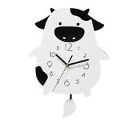 Fenteer Horloge Murale en Forme de Vache de Dessin Animé Qui Ne Reste Pas Silencieuse pour Le Salon dans Le Bureau du Magasin