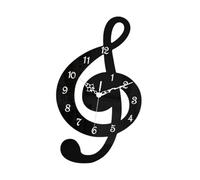 Fenteer Horloge Murale Note Musicale Silencieuse En Acrylique avec Chiffres Arabes Faciles à Lire Décoration Moderne Suspendue Adaptée Aux Amateurs de Musique, 30cmx17cm