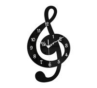 Fenteer Horloge Murale Note Musicale Silencieuse En Acrylique avec Chiffres Arabes Faciles à Lire Décoration Moderne Suspendue Adaptée Aux Amateurs de Musique, 35cmx20cm