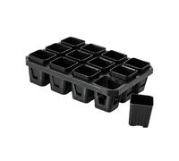 Fenteer Jardinière Bac Rectangulaire Pot de Fleurs Plateau de Démarrage en Matériau PP Robuste et Léger Adaptée pour Le Rebord de Fenêtre et Le P, 12 Grille