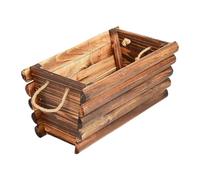 Fenteer Jardinière en Bois avec Poignée de Corde pour Salon et Bureau, Size M