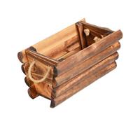 Fenteer Jardinière en Bois avec Poignée de Corde pour Salon et Bureau, Size S