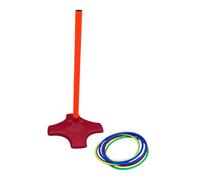 Fenteer Jeu de lancer d'anneaux, jeu de carnaval, cadeau amusant pour enfants et adultes, pour intérieur, extérieur, jardin, pelouse, cour, fête, Poste Rouge