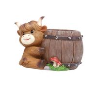 Fenteer Joli Pot de Fleurs en résine en Forme de Vache pour extérieur, Bureau, Maison, Jardin, D