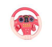 Fenteer Jouet Volant Enfant Simulation Conduite Jouet Interactif Musical Activité Sensorielle Effets Sonores et Visuels Convient pour Enfants Jeu Intérieur Ex, Rouge
