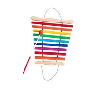 Fenteer Jouets éducatifs et éducatifs Xylophone pour enfants, touches en bois et métal, instrument de musique pour enfants, carillon pratique à 9 tons pour