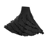 Fenteer Jupe flamenco de danse flamenca gitane andalouse adulte - Noir, comme décrit