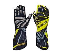 Fenteer Karting Gants Antidérapants Gants pour Hommes Gants de Jeu Gants de Cyclisme Spandex Extensible Résistant à l'eau et à l'usure Adaptés à La Conduite K, Jaune