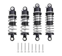 Fenteer Kit de 4 amortisseurs avant et arrière haute performance, faciles à installer, pièces de rechange pour voitures RC 1/24 (Los00007), Argent