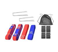 Fenteer Kit de Marquage pour Volleyball avec Accessoires D'entraînement (8m 16m), Bleu Rouge
