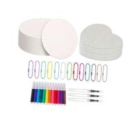 Fenteer Kit de peinture texturée en mousse, ensemble de dessin et d'art à faire soi-même comprenant du papier texturé en mousse pour enfants