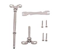 Fenteer Kit de Quincaillerie pour Garde-corps à Câbles Comprenant Un Tendeur à Bascule Serti, Un Connecteur de Terrasse En Acier Inoxydable et Un Mécanisme D&, Silver Style B