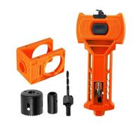 Fenteer Kit D'Installation Serrure Porte avec Gabarit de Perçage Ajustable Outil de Mortaisage Pêne Ensemble Menuiserie Fonction Montage Précis Adapté Aux Po, Orange