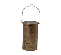 Fenteer Lanterne Solaire décorative extérieure pour Jardin, en Fer forgé, avec projecteur LED ajouré et Design ajouré. Lampe Suspendue idéale pour terrasse, Fleur de Papillon
