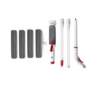 Fenteer Lave-vitre Raclette Pulvérisateur Kit de Nettoyage et Mouilleur avec Collecteur D'Eaux Usées et Perche Télescopique Adapté pour Les Fenêtres Hautes, 24cmx150cm