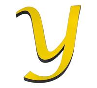 Fenteer Lettre Alphabet 3D Autocollante Murale Miroir Acrylique Décoration Murale Inscription Personnalisée Adhésive Design Moderne Adaptée à La Décoration Ma, Letter Y