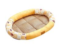 Fenteer Lit de Refroidissement pour Chat Matelas Rafraîchissant pour Chien Accessoire pour Animal de Compagnie Confortable et Respirant Adapté P, Jaune