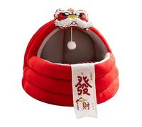 Fenteer Lit pour Semi Fermé Maison Chien Petit Abri Animal Portable Douillet Coussin Épais Convient pour Balcon Couloir Pelouse Intérieur Extérieu, M